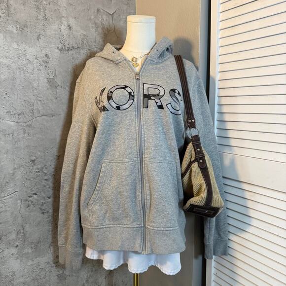 Soft & Cozy Grey Camo Zip Up Hoodie - Picture 4 of 8